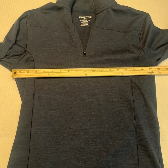 Swiss Tech Men's Dark Navy 1/4 Zip Performance Long Sleeve Pullover Size S - Picture 4 of 10